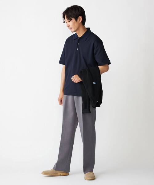 SHIPS（シップス）の「SHIPS: 鹿の子 ニット カラー ポロシャツ（ポロシャツ・メンズ・ホワイト/ネイビー/チャコールグレー・SMALL/MEDIUM/LARGE/X-LARGE）」の7枚目の写真