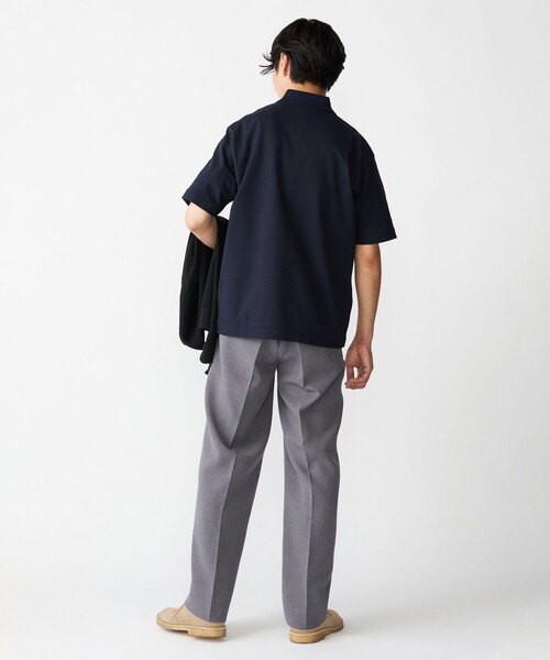 SHIPS（シップス）の「SHIPS: 鹿の子 ニット カラー ポロシャツ（ポロシャツ・メンズ・ホワイト/ネイビー/チャコールグレー・SMALL/MEDIUM/LARGE/X-LARGE）」の8枚目の写真