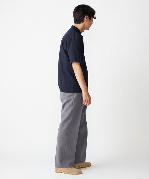 SHIPS（シップス）の「SHIPS: 鹿の子 ニット カラー ポロシャツ（ポロシャツ・メンズ・ホワイト/ネイビー/チャコールグレー・SMALL/MEDIUM/LARGE/X-LARGE）」の9枚目の写真