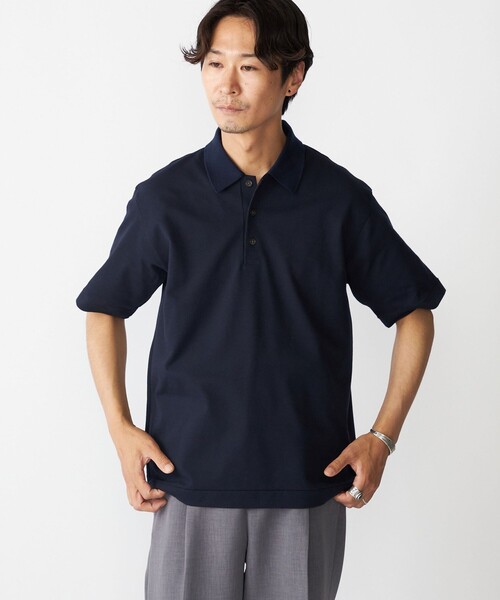 SHIPS（シップス）の「SHIPS: 鹿の子 ニット カラー ポロシャツ（ポロシャツ・メンズ・ホワイト/ネイビー/チャコールグレー・SMALL/MEDIUM/LARGE/X-LARGE）」の10枚目の写真