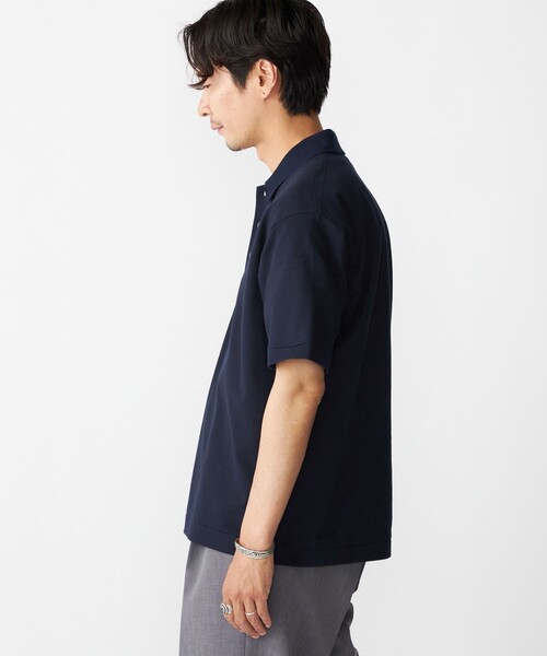 SHIPS（シップス）の「SHIPS: 鹿の子 ニット カラー ポロシャツ（ポロシャツ・メンズ・ホワイト/ネイビー/チャコールグレー・SMALL/MEDIUM/LARGE/X-LARGE）」の11枚目の写真