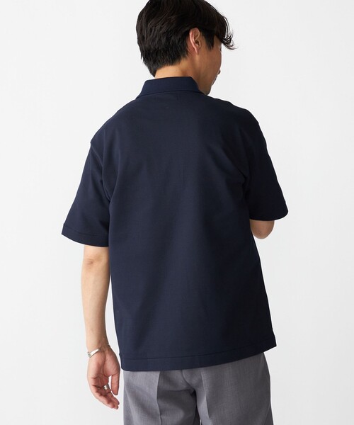 SHIPS（シップス）の「SHIPS: 鹿の子 ニット カラー ポロシャツ（ポロシャツ・メンズ・ホワイト/ネイビー/チャコールグレー・SMALL/MEDIUM/LARGE/X-LARGE）」の12枚目の写真