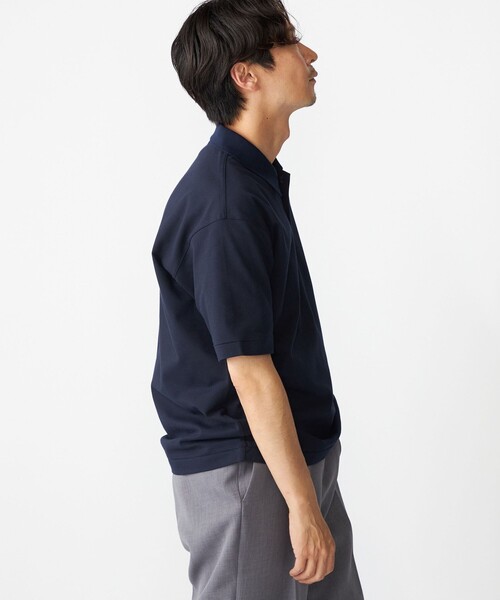 SHIPS（シップス）の「SHIPS: 鹿の子 ニット カラー ポロシャツ（ポロシャツ・メンズ・ホワイト/ネイビー/チャコールグレー・SMALL/MEDIUM/LARGE/X-LARGE）」の13枚目の写真