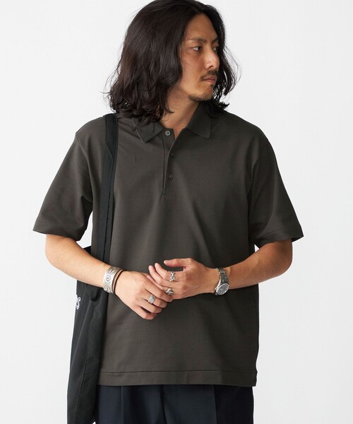 SHIPS（シップス）の「SHIPS: 鹿の子 ニット カラー ポロシャツ（ポロシャツ・メンズ・ホワイト/ネイビー/チャコールグレー・SMALL/MEDIUM/LARGE/X-LARGE）」の17枚目の写真