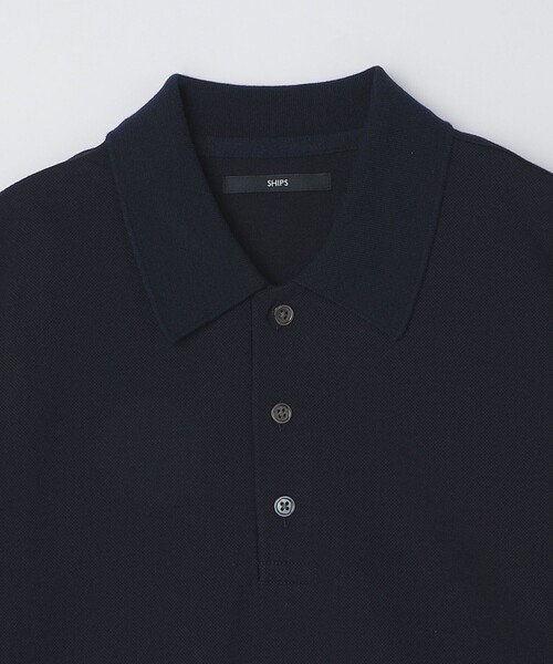 SHIPS（シップス）の「SHIPS: 鹿の子 ニット カラー ポロシャツ（ポロシャツ・メンズ・ホワイト/ネイビー/チャコールグレー・SMALL/MEDIUM/LARGE/X-LARGE）」の20枚目の写真