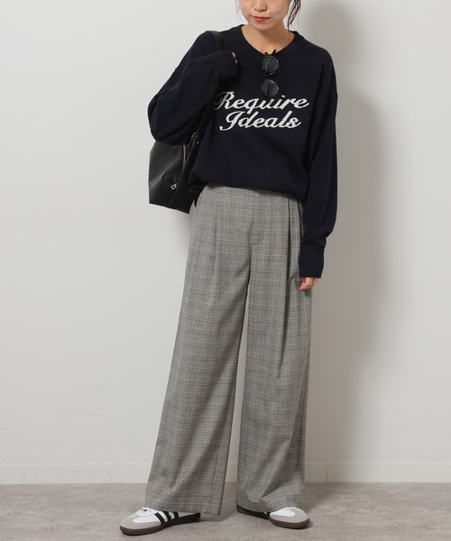 JOURNAL STANDARD relume（ジャーナルスタンダード　レリューム）の「チェックセミワイドパンツ（スラックス・レディース・ブラウン/グレー/ベージュ・36/38）」の18枚目の写真