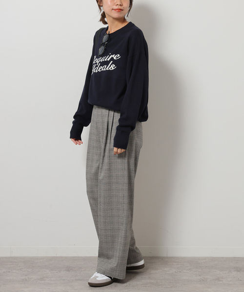 JOURNAL STANDARD relume（ジャーナルスタンダード　レリューム）の「チェックセミワイドパンツ（スラックス・レディース・ブラウン/グレー/ベージュ・36/38）」の19枚目の写真