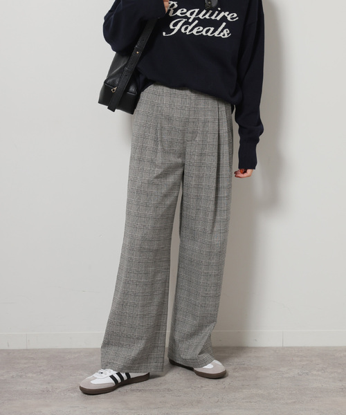 JOURNAL STANDARD relume（ジャーナルスタンダード　レリューム）の「チェックセミワイドパンツ（スラックス・レディース・ブラウン/グレー/ベージュ・36/38）」の21枚目の写真