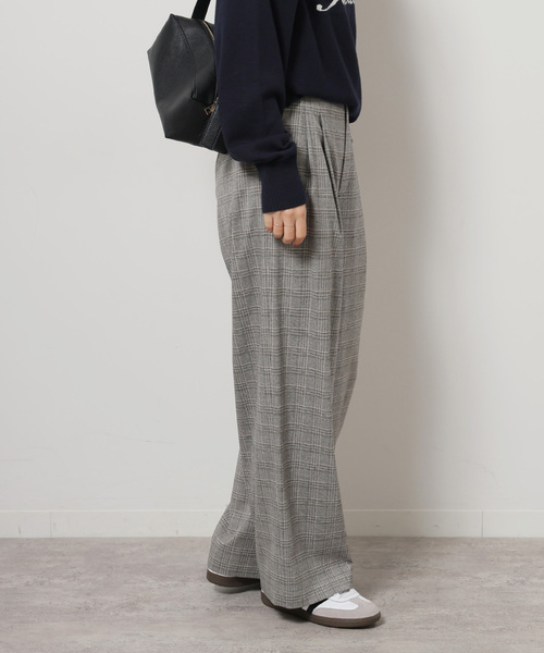 JOURNAL STANDARD relume（ジャーナルスタンダード　レリューム）の「チェックセミワイドパンツ（スラックス・レディース・ブラウン/グレー/ベージュ・36/38）」の22枚目の写真