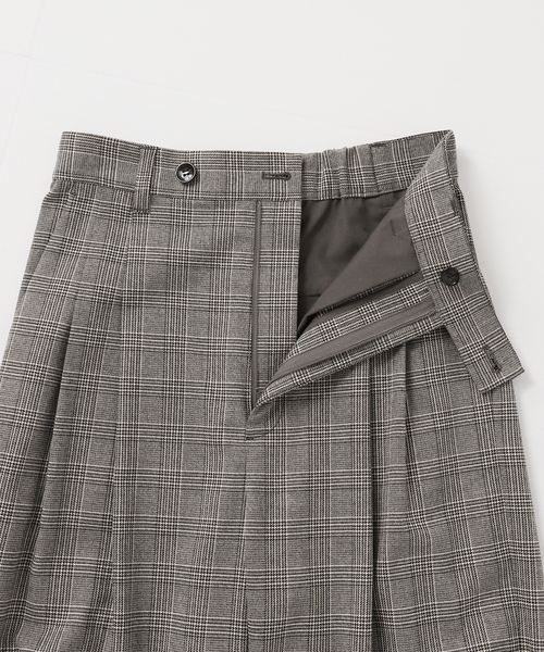 JOURNAL STANDARD relume（ジャーナルスタンダード　レリューム）の「チェックセミワイドパンツ（スラックス・レディース・ブラウン/グレー/ベージュ・36/38）」の7枚目の写真