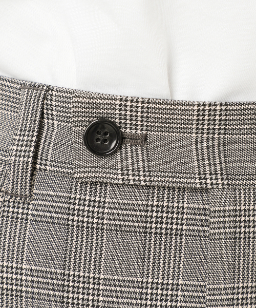 JOURNAL STANDARD relume（ジャーナルスタンダード　レリューム）の「チェックセミワイドパンツ（スラックス・レディース・ブラウン/グレー/ベージュ・36/38）」の9枚目の写真