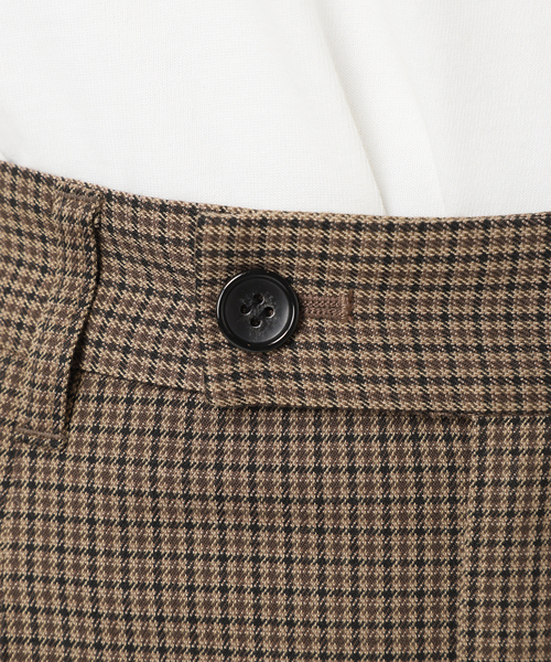 JOURNAL STANDARD relume（ジャーナルスタンダード　レリューム）の「チェックセミワイドパンツ（スラックス・レディース・ブラウン/グレー/ベージュ・36/38）」の12枚目の写真