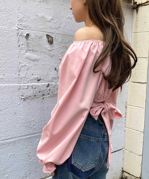 バックリボンオフショルダーSET UP バックリボンオフショルダーSET UP