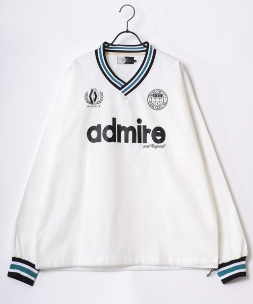 Lazar(ラザル)の「Soccer Game Shirt LS Tee/オーバーサイズ ユニフォームデザイン サッカーゲームシャツ リブライン Vネック ロングスリーブTシャツ/ロンT/長袖/レディース メンズ(Tシャツ/カットソー・メンズ・ブラック/アイボリー/ネイビー・M/L)」の4枚目の写真