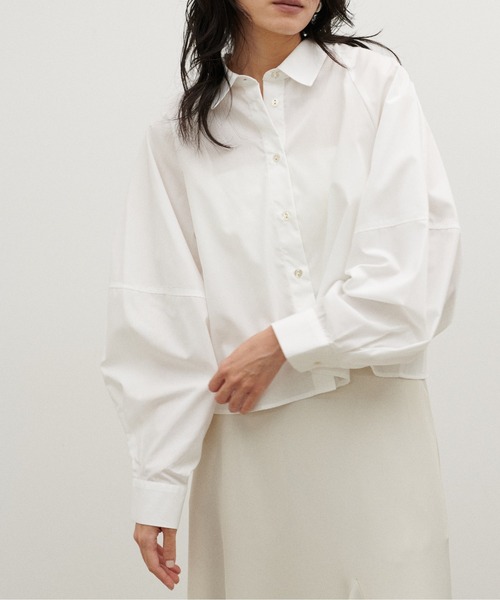 LARUTA(ラルータ)の「【LARUTA】クロップド丈シャツ(シャツ/ブラウス・レディース・ネイビー/オフホワイト/サックスブルー・FREE)」の17枚目の写真