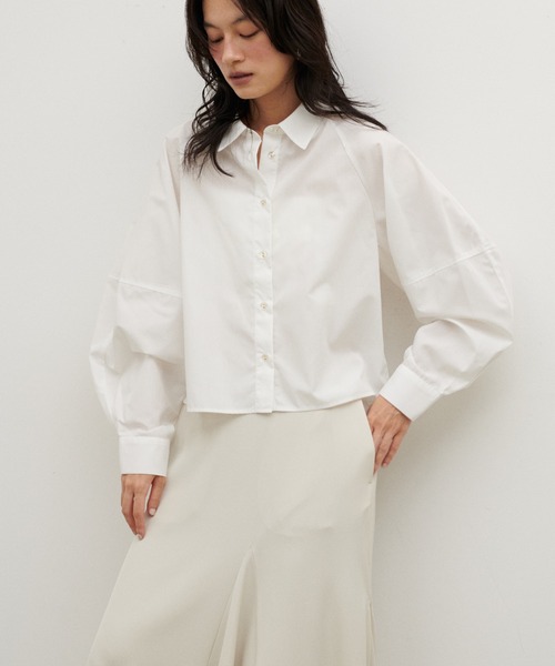LARUTA(ラルータ)の「【LARUTA】クロップド丈シャツ(シャツ/ブラウス・レディース・ネイビー/オフホワイト/サックスブルー・FREE)」の18枚目の写真