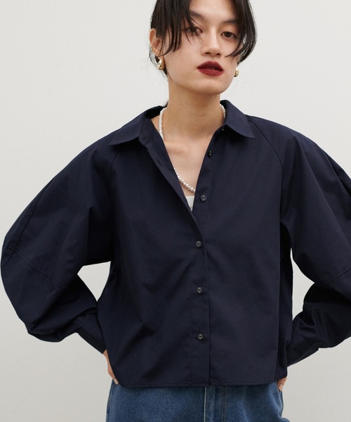 LARUTA(ラルータ)の「【LARUTA】クロップド丈シャツ(シャツ/ブラウス・レディース・ネイビー/オフホワイト/サックスブルー・FREE)」の19枚目の写真