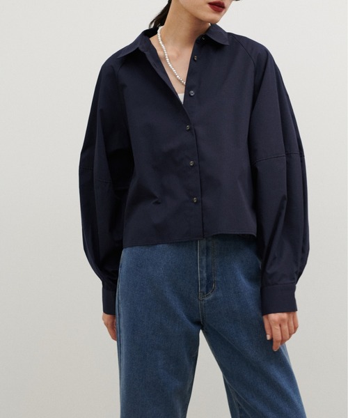 LARUTA(ラルータ)の「【LARUTA】クロップド丈シャツ(シャツ/ブラウス・レディース・ネイビー/オフホワイト/サックスブルー・FREE)」の20枚目の写真
