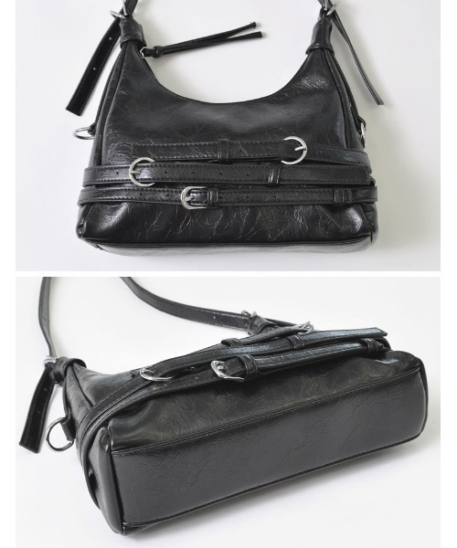 Re:EDIT（リエディ）の「[神山まりあさん着用][2024AW BAG COLLECTION]ベルト付きワンハンドルバッグ（ハンドバッグ・レディース・ブラック/レッド/アイボリー・FREE）」の7枚目の写真
