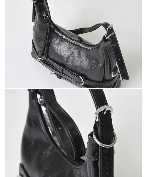 Re:EDIT（リエディ）の「[神山まりあさん着用][2024AW BAG COLLECTION]ベルト付きワンハンドルバッグ（ハンドバッグ・レディース・ブラック/レッド/アイボリー・FREE）」の8枚目の写真