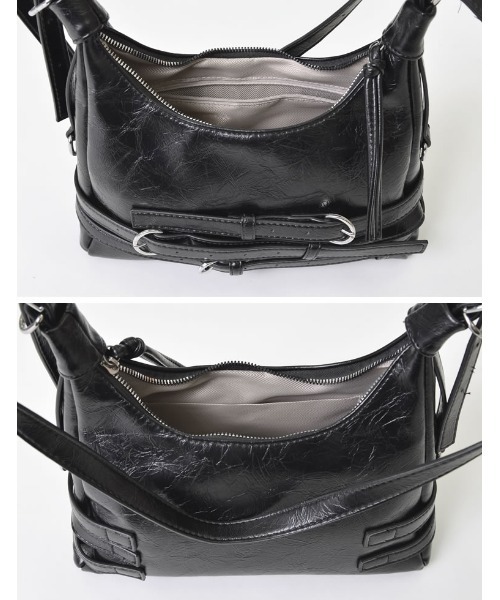 Re:EDIT（リエディ）の「[神山まりあさん着用][2024AW BAG COLLECTION]ベルト付きワンハンドルバッグ（ハンドバッグ・レディース・ブラック/レッド/アイボリー・FREE）」の9枚目の写真