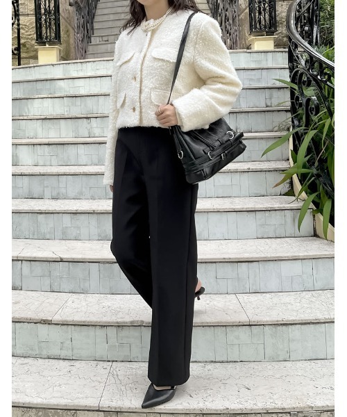 Re:EDIT（リエディ）の「[神山まりあさん着用][2024AW BAG COLLECTION]ベルト付きワンハンドルバッグ（ハンドバッグ・レディース・ブラック/レッド/アイボリー・FREE）」の13枚目の写真
