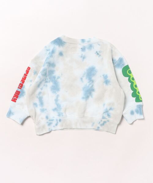 BIG FIELD（ビッグフィールド）の「タイダイショルダープリントスウェット（スウェット・キッズ・チャコール/ピンク/ブルー・80/90/95/100/110/120/130/140/150）」の4枚目の写真