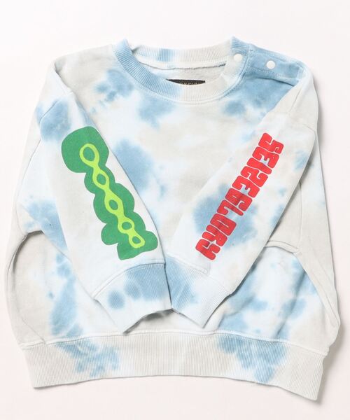 BIG FIELD（ビッグフィールド）の「タイダイショルダープリントスウェット（スウェット・キッズ・チャコール/ピンク/ブルー・80/90/95/100/110/120/130/140/150）」の5枚目の写真