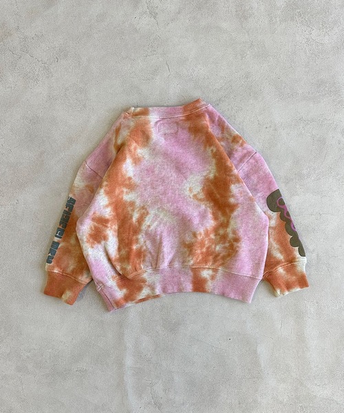 BIG FIELD（ビッグフィールド）の「タイダイショルダープリントスウェット（スウェット・キッズ・チャコール/ピンク/ブルー・80/90/95/100/110/120/130/140/150）」の10枚目の写真