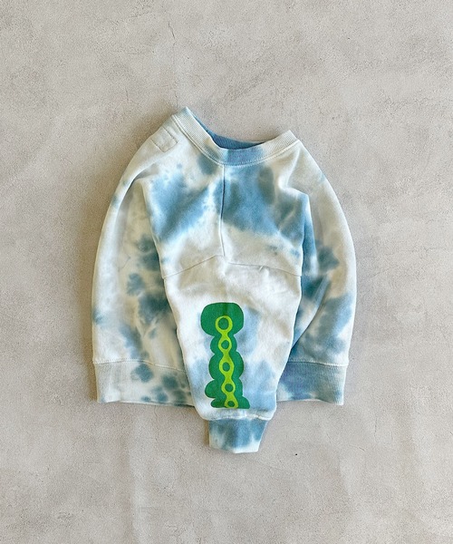 BIG FIELD（ビッグフィールド）の「タイダイショルダープリントスウェット（スウェット・キッズ・チャコール/ピンク/ブルー・80/90/95/100/110/120/130/140/150）」の12枚目の写真