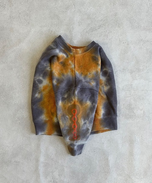 BIG FIELD（ビッグフィールド）の「タイダイショルダープリントスウェット（スウェット・キッズ・チャコール/ピンク/ブルー・80/90/95/100/110/120/130/140/150）」の16枚目の写真