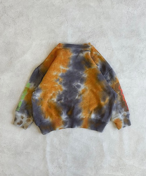 BIG FIELD（ビッグフィールド）の「タイダイショルダープリントスウェット（スウェット・キッズ・チャコール/ピンク/ブルー・80/90/95/100/110/120/130/140/150）」の18枚目の写真