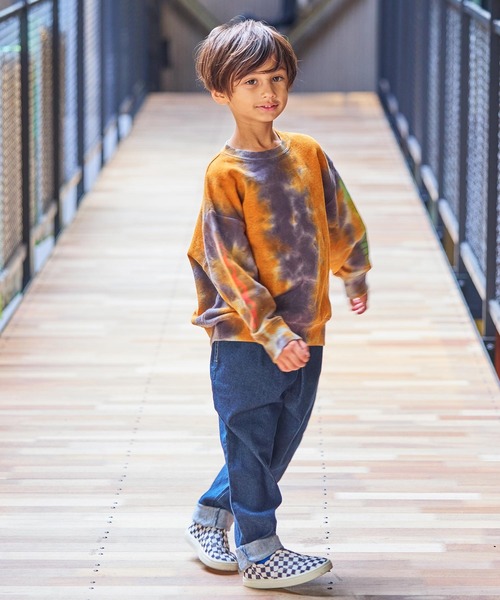 BIG FIELD（ビッグフィールド）の「タイダイショルダープリントスウェット（スウェット・キッズ・チャコール/ピンク/ブルー・80/90/95/100/110/120/130/140/150）」の20枚目の写真