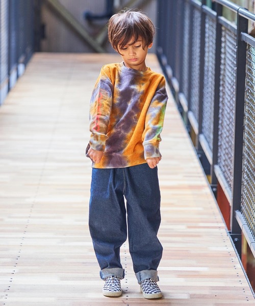 BIG FIELD（ビッグフィールド）の「タイダイショルダープリントスウェット（スウェット・キッズ・チャコール/ピンク/ブルー・80/90/95/100/110/120/130/140/150）」の21枚目の写真