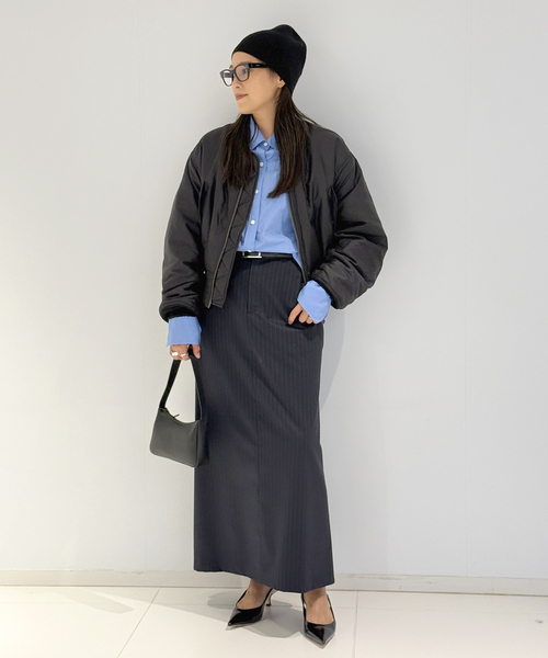 AP STUDIO（エーピーストゥディオ）の「【TOP KHAKI/トップカーキ】SHORT MA-1（MA-1・レディース・ブラック/ホワイト・38/36）」の8枚目の写真