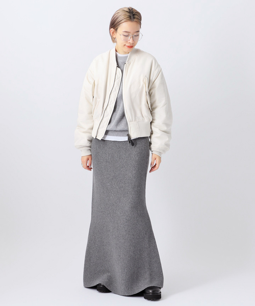 AP STUDIO（エーピーストゥディオ）の「【TOP KHAKI/トップカーキ】SHORT MA-1（MA-1・レディース・ブラック/ホワイト・38/36）」の14枚目の写真