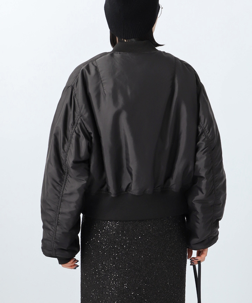 AP STUDIO（エーピーストゥディオ）の「【TOP KHAKI/トップカーキ】SHORT MA-1（MA-1・レディース・ブラック/ホワイト・38/36）」の19枚目の写真