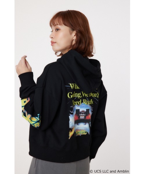 RODEO CROWNS WIDE BOWL（ロデオクラウンズワイドボウル）の「【BACKTOTHEFUTURE】スウェットパーカー（パーカー・レディース・ブルー/ブラック/ブラウン・MEDIUM/LARGE）」の6枚目の写真