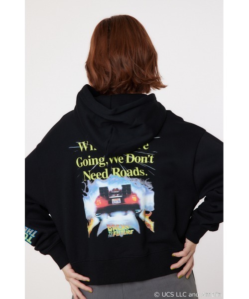 RODEO CROWNS WIDE BOWL（ロデオクラウンズワイドボウル）の「【BACKTOTHEFUTURE】スウェットパーカー（パーカー・レディース・ブルー/ブラック/ブラウン・MEDIUM/LARGE）」の7枚目の写真