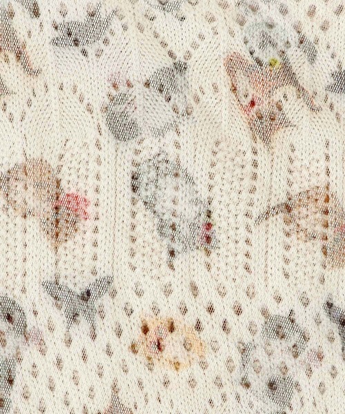 ScoLar（スカラー）の「143648：ニット×おめかしネコちゃん チュール切替カーディガン（カーディガン/ボレロ・レディース・ブルー/ブラック/アイボリー・M）」の11枚目の写真