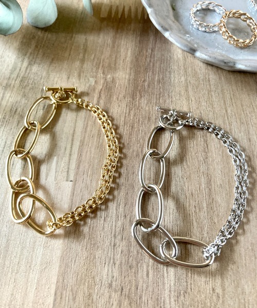two kinds chain bracelet / 2チェーンブレスレット
