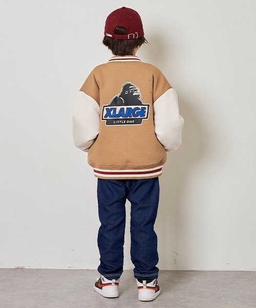 XLARGE KIDS(エクストララージキッズ)の「ダンボールニット中綿スタジャン(ブルゾン・キッズ・ベージュ/ネイビー・90cm/140cm/130cm/120cm/110cm/100cm/80cm)」の11枚目の写真