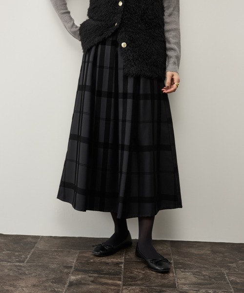 ビッグチェックスカート（スカート）｜Shelly island（シェリー
