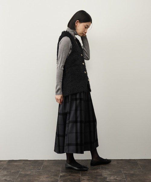 お値下げ　shéller  BIGチェックロングスカート お値下げshéller BIGチェックロングスカート