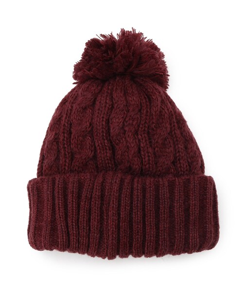 SHOO・LA・RUE（シューラルー）の「◆マフラーにもなる！2WAYニット帽（ニットキャップ/ビーニー・レディース・グレー/ライトベージュ/ワインレッド/サックスブルー/ブラック・00）」の7枚目の写真