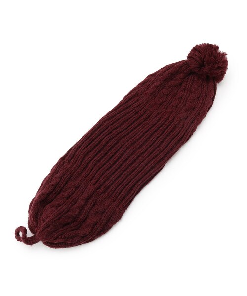 SHOO・LA・RUE（シューラルー）の「◆マフラーにもなる！2WAYニット帽（ニットキャップ/ビーニー・レディース・グレー/ライトベージュ/ワインレッド/サックスブルー/ブラック・00）」の9枚目の写真