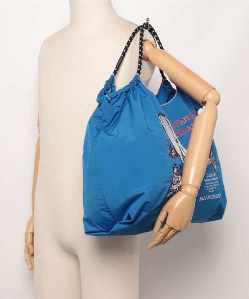 Ball Chain ボールアンドチェーン の Ball Chain ボールアンドチェーン cotori C WHALE Lサイズ エコバッグ サブバッグ