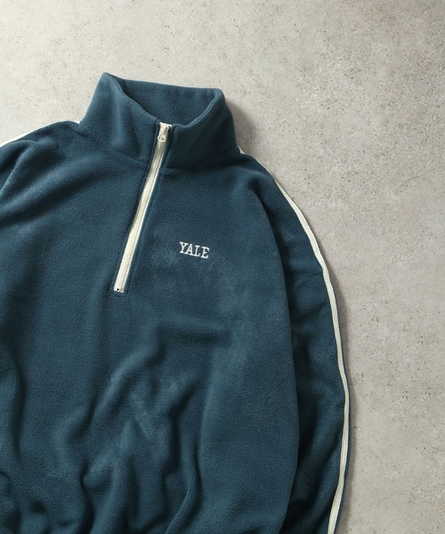 ZIP FIVE(ジップファイブ)の「マイクロ フリース ワンポイントロゴ サイドライン & ラグラン 長袖 ハーフジップ トレーナー / プルオーバー(スウェット・レディース・ホワイト×ブルー/ホワイト×ブラック/チャコールグレー×ブラック/ブラック×ホワイト/ブラック×ブルー/グレー系/ネイビー系/ブルー系/グレー系1・LARGE/MEDIUM)」の21枚目の写真