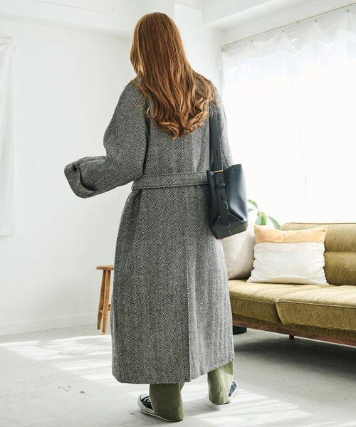 Crisp（クリスプ）の「【ZOZO限定】ヘリンボーンバルカラーコート