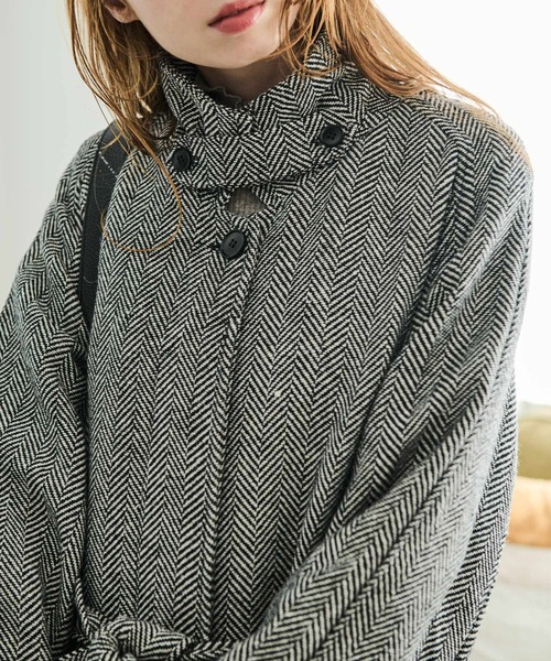 Crisp(クリスプ)の「【ZOZO限定】ヘリンボーンバルカラーコート(その他アウター・レディース・ブラック/ブラウン・FREE)」の10枚目の写真